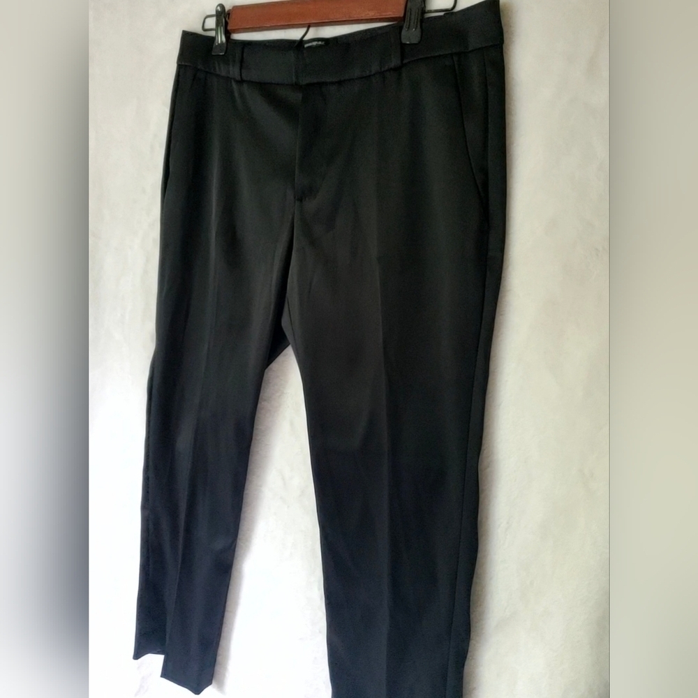 Banana Republic Black Satin Ryan Straight Leg Stretch Pants 8 PETITE RT$110 NEW - Picture 6 of 9